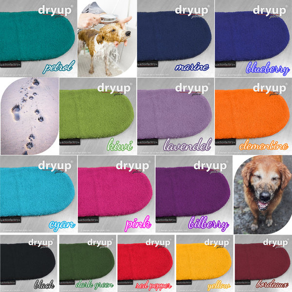 Frottee Waschhandschuh für Hunde farbig Dryup Glove